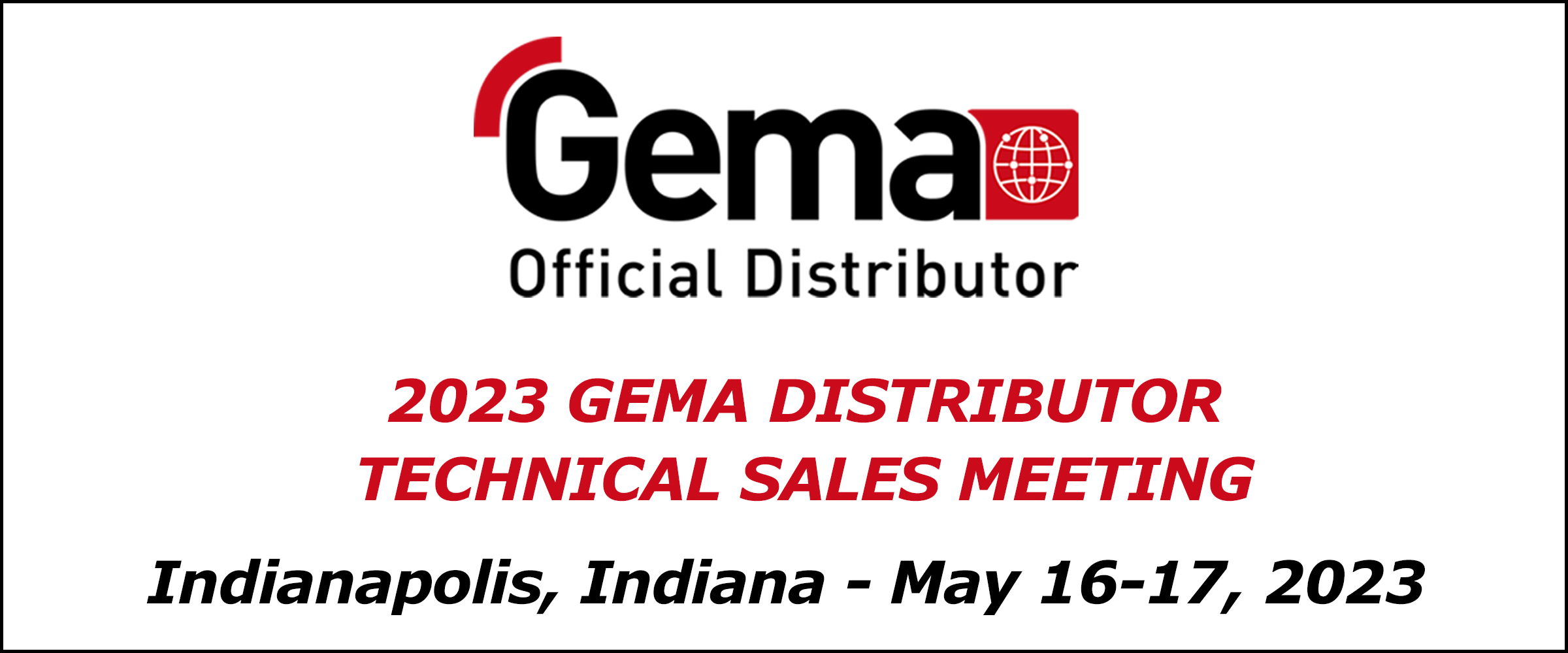 Registration Banner Indianapolis, IN - May 16-17, 2023